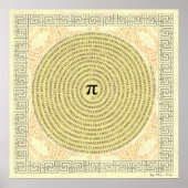 Pi in a Spiral ~ Mathematik als Kunst Poster (Vorne)
