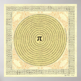 Pi in a Spiral ~ Mathematik als Kunst Poster