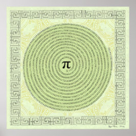 Pi in a Spiral ~ Mathematik als Kunst Poster