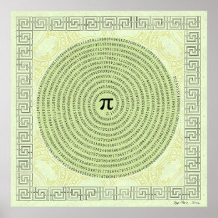 Pi in a Spiral ~ Mathematik als Kunst Poster