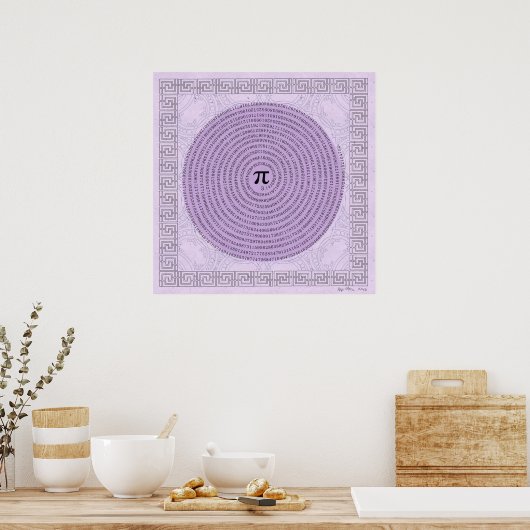 Pi in a Spiral ~ Mathematik als Kunst Poster (Küche)