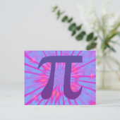 Pi in Lila Postkarte (Stehend Vorderseite)