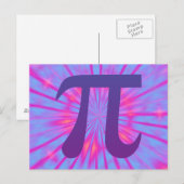 Pi in Lila Postkarte (Vorne/Hinten)