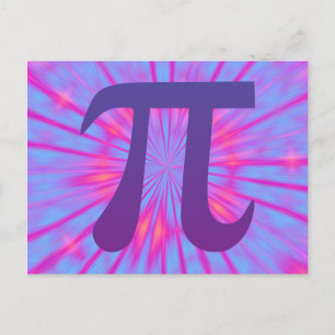 Pi in Lila Postkarte