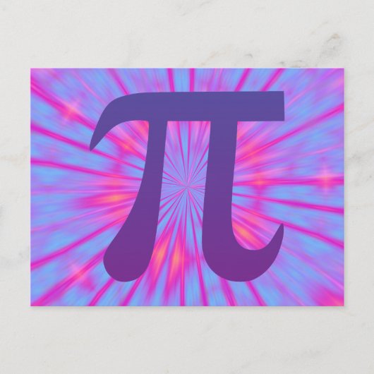 Pi in Lila Postkarte (Vorderseite)