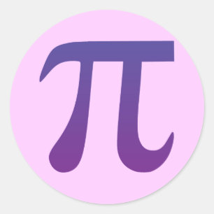 Pi in Lila Runder Aufkleber
