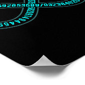 Pi Infinity Pi Day Lover Mathematiker Mathematicia Poster (Ecke)