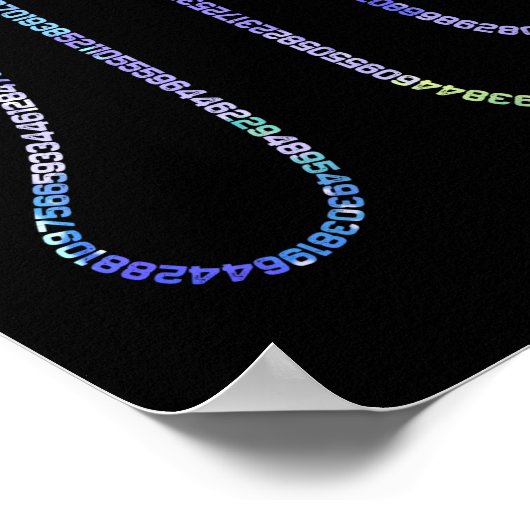 Pi Irrational Number Math Physics 3.14 Poster (Ecke)