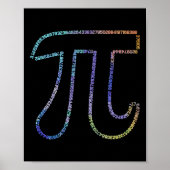 Pi Irrational Number Math Physics 3.14 Poster (Vorne)