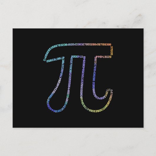 Pi Irrational Number Math Physics 3.14 Postkarte (Vorderseite)