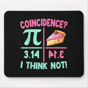 Pi ist gleich Kuchen für glücklichen Pi-Tag Mathe- Mousepad