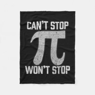Pi kann nicht aufhören Wont Stopp Pi Tag 3.14 Funn Fleecedecke