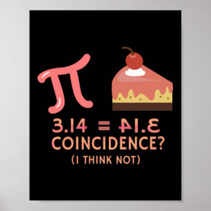 Pi = Kuchen für Pi Tag 3.14 Math Poster