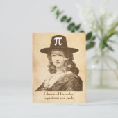 Pi Lady Dreams Postkarte (Stehend Vorderseite)