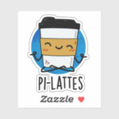 Pi-lattes Funny Latte Pilates Pun Aufkleber (Blatt)