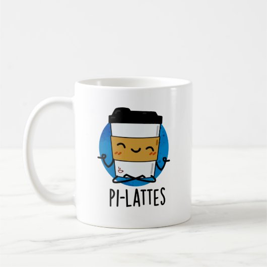 Pi-lattes Funny Latte Pilates Pun Kaffeetasse (Links)