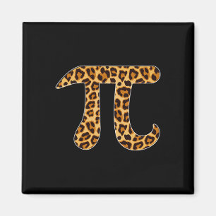 Pi Leopard Print Skin Cheetah Pi Day Mathematik Ne Magnet