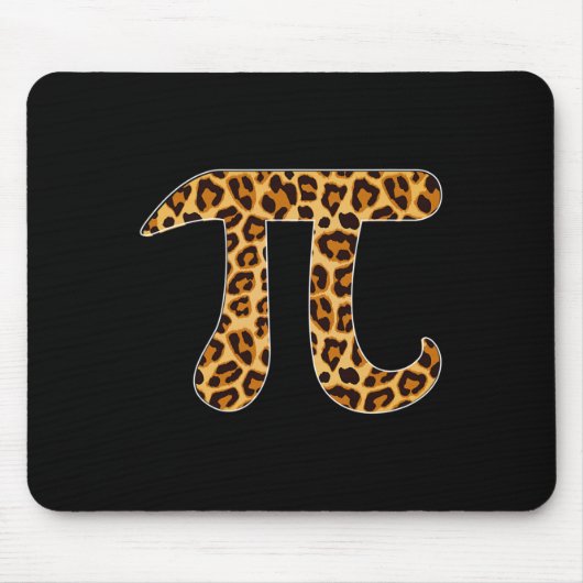 Pi Leopard Print Skin Cheetah Pi Day Mathematik Ne Mousepad (Vorne)
