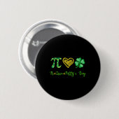 Pi Liebe Kleeblatt Patty's Day Math Teacher St Pat Button (Vorne & Hinten)