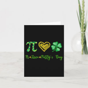 Pi Liebe Kleeblatt Patty's Day Math Teacher St Pat Karte