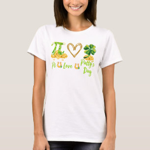 Pi Liebe Patty's Day Shirt, Mathe Teacher St Patri T-Shirt