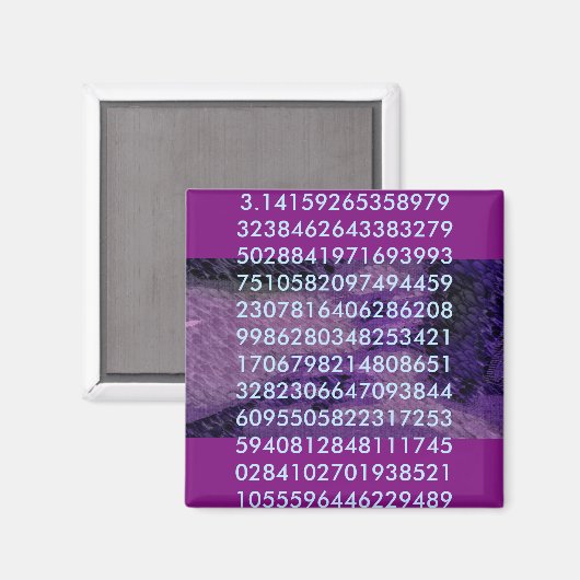 PI Lila und blau Magnet (Vorderseite/Rückseite)