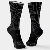 Pi Line Art Teacher's Day Back to School Monogram Socken (Gewinkelt)
