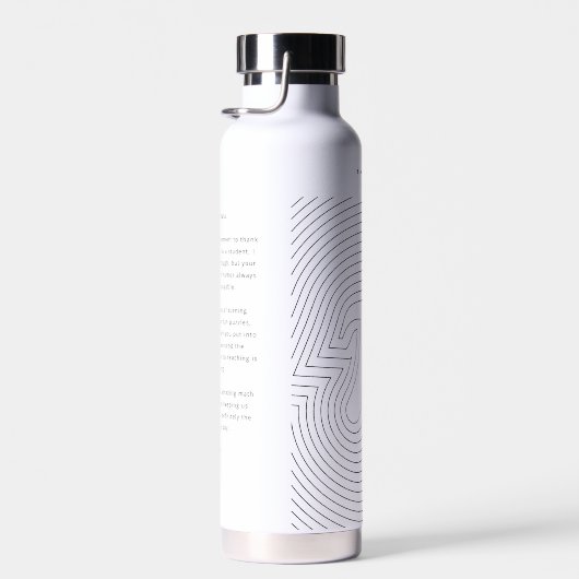 Pi Line Art Teacher's Day Back to School Monogram Trinkflasche (Rechts)