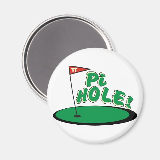 PI-Loch - MATH-SPASS - GOLF Magnet (Vorderseite/Rückseite)