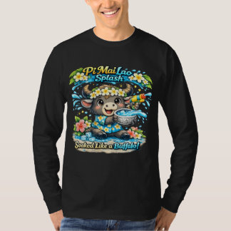 Pi Mai Lao Splash Soaked Like a Buffalo Funny Shir T-Shirt