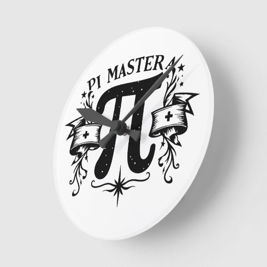 Pi Master Runde Wanduhr (Winkel)