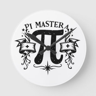 Pi Master Runde Wanduhr