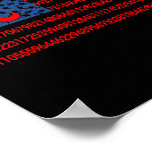 Pi Math American Flag 3 Poster (Ecke)