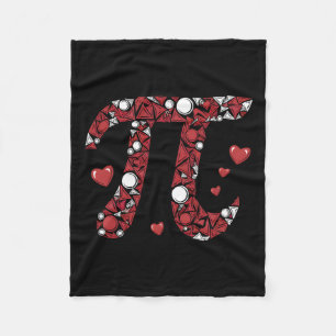 Pi Math Lover Teacher Valentinstag Herz Liebe V Fleecedecke