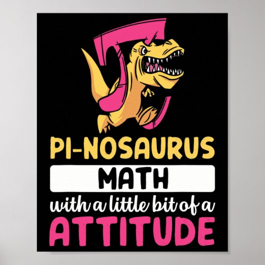 Pi Math Mathematics Dinosaur Dino Pi Day  Poster (Vorne)