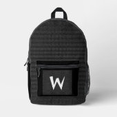 Pi Math Nerd Lehrer Schwarz Grau Monogramm Bedruckter Rucksack (Vorderseite)