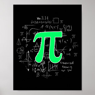 Pi Math Science Stem Geschenk 3,14 Pi Tag Vintag R Poster