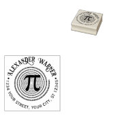 Pi Math Symbol Spiral griechischer Letter Name Adr Gummistempel (Stempel)