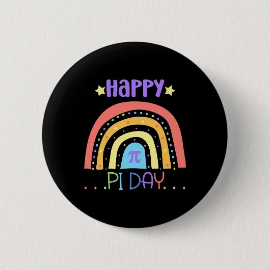 Pi Math Teacher Students Funny International Happy Button (Vorderseite)