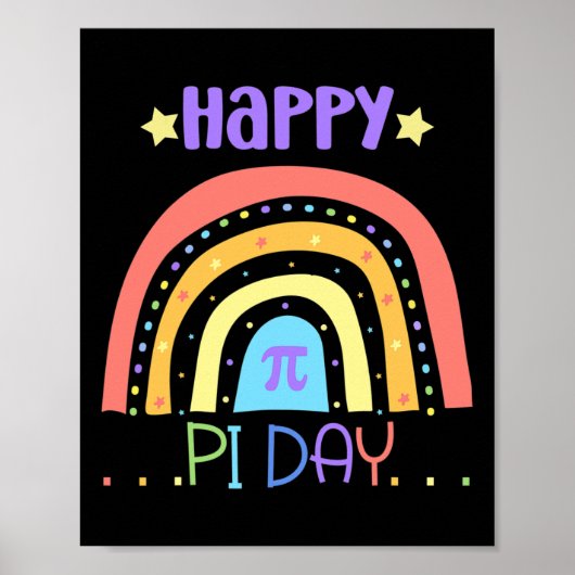 Pi Math Teacher Students Funny International Happy Poster (Vorne)