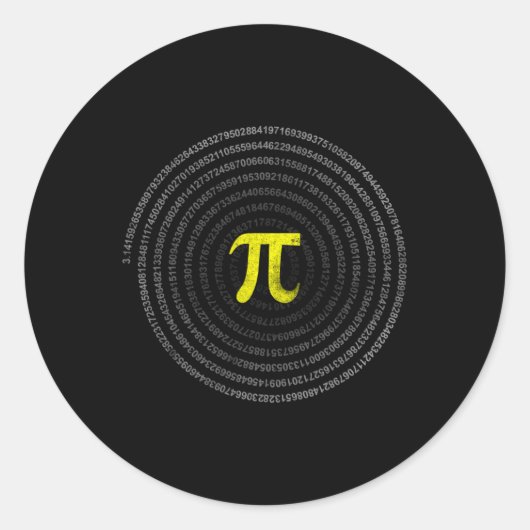 Pi Math Teacher Students Funny International Happy Runder Aufkleber (Vorderseite)