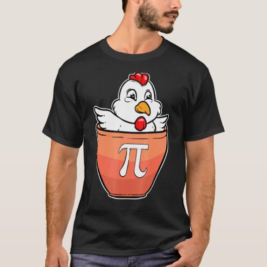 Pi Mathe Hühner Topf T-Shirt (Vorderseite)