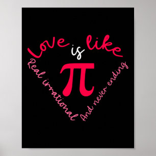 Pi Mathe Science Pi Day Valentine's Day Poster