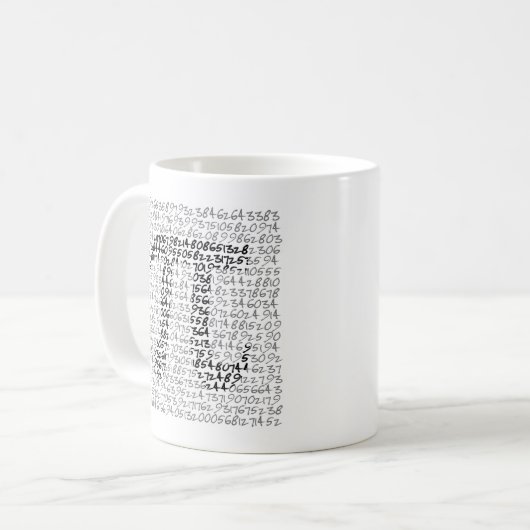 PI MATHEMATISCH KONSTANT KAFFEETASSE (Vorderseite Links)