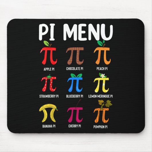 Pi Menü 3.14 Pi Symbol - Mathe Teacher Happy Pi Da Mousepad (Vorne)