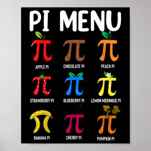 Pi Menü 3.14 Pi Symbol - Mathe Teacher Happy Pi Da Poster