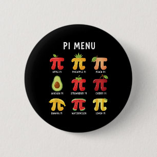Pi-Menü 3,14 Pi-Zahlensymbol Mathematiklehrer Lust Button