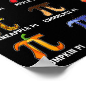 Pi Menü Funny Pi 3.14 Mathe Teacher Pie Menü Mathe Poster (Ecke)