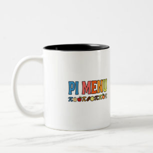 Pi-Menü-Kaffeetasse – Lustiges Mathe-Pi-Geschenk f Zweifarbige Tasse