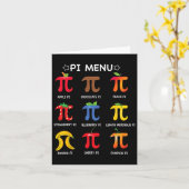 Pi Menu Mathematiker Lehrer Funny Pi Day Math Lehr Karte (Gelbe Blume)